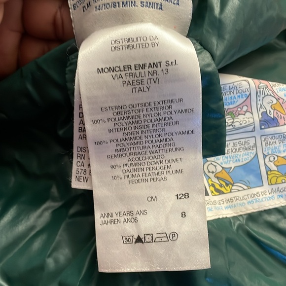 COPY - Girls moncler coat size 8 - Picture 8 of 12